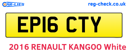 EP16CTY are the vehicle registration plates.