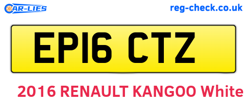 EP16CTZ are the vehicle registration plates.
