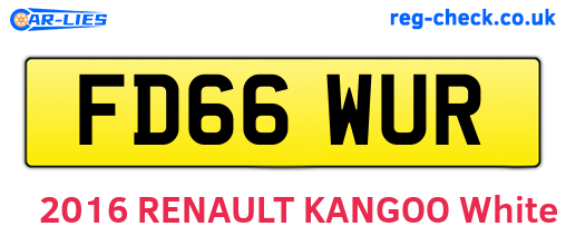 FD66WUR are the vehicle registration plates.