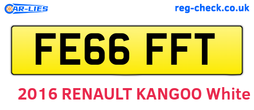 FE66FFT are the vehicle registration plates.