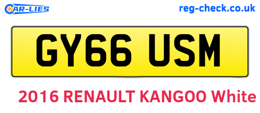 GY66USM are the vehicle registration plates.