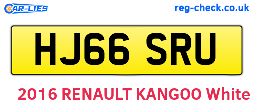 HJ66SRU are the vehicle registration plates.