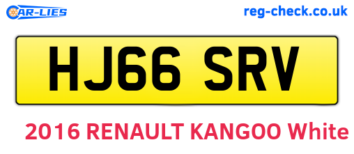 HJ66SRV are the vehicle registration plates.