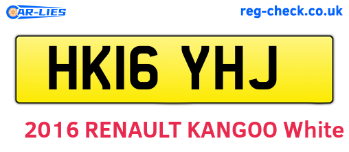 HK16YHJ are the vehicle registration plates.