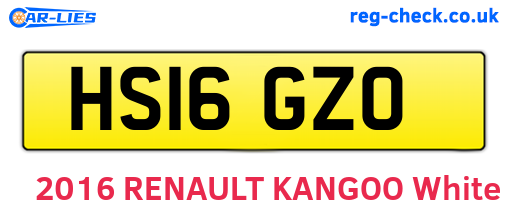 HS16GZO are the vehicle registration plates.