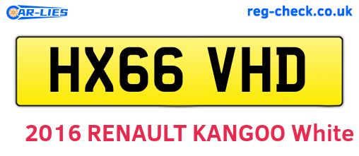 HX66VHD are the vehicle registration plates.