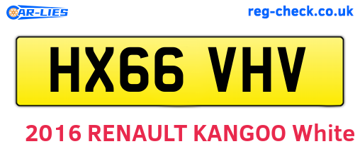 HX66VHV are the vehicle registration plates.