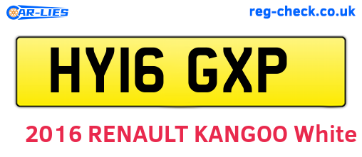 HY16GXP are the vehicle registration plates.