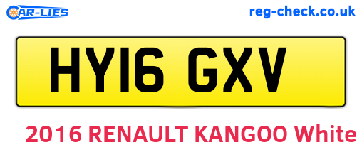 HY16GXV are the vehicle registration plates.