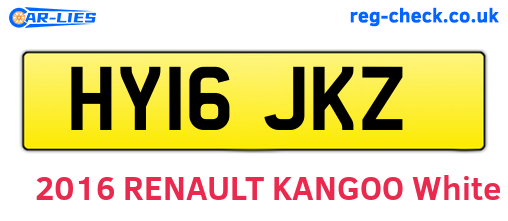 HY16JKZ are the vehicle registration plates.