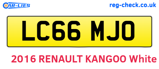 LC66MJO are the vehicle registration plates.