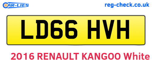 LD66HVH are the vehicle registration plates.
