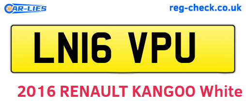 LN16VPU are the vehicle registration plates.