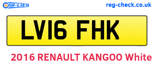 LV16FHK are the vehicle registration plates.