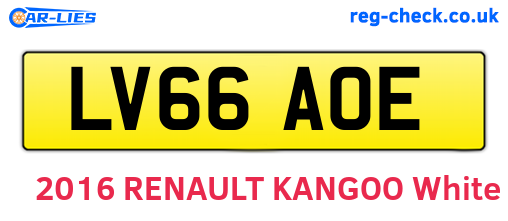 LV66AOE are the vehicle registration plates.