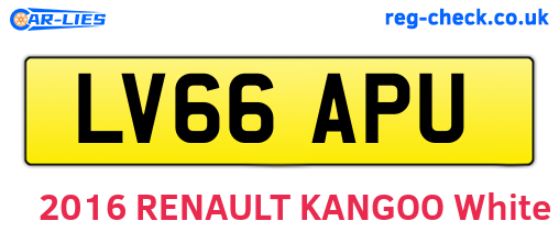 LV66APU are the vehicle registration plates.