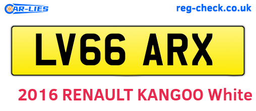 LV66ARX are the vehicle registration plates.