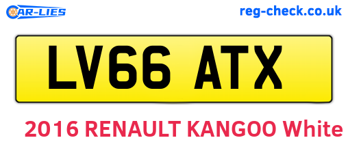 LV66ATX are the vehicle registration plates.