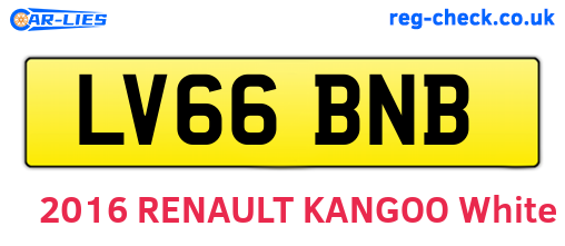 LV66BNB are the vehicle registration plates.
