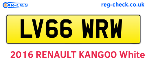LV66WRW are the vehicle registration plates.