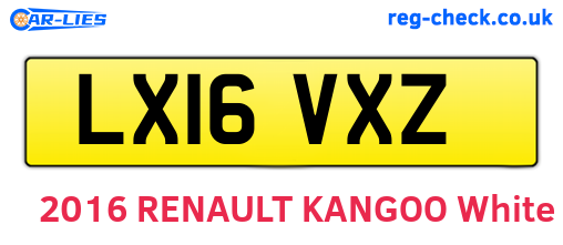 LX16VXZ are the vehicle registration plates.