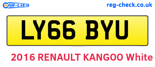 LY66BYU are the vehicle registration plates.