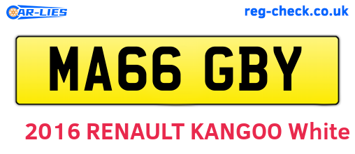 MA66GBY are the vehicle registration plates.
