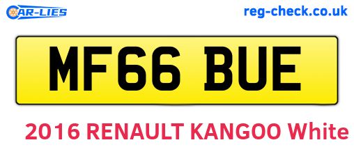 MF66BUE are the vehicle registration plates.