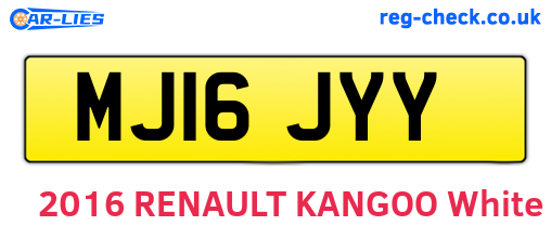 MJ16JYY are the vehicle registration plates.