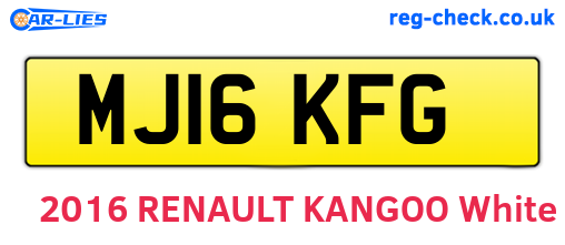 MJ16KFG are the vehicle registration plates.