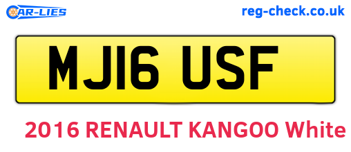 MJ16USF are the vehicle registration plates.