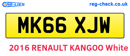MK66XJW are the vehicle registration plates.