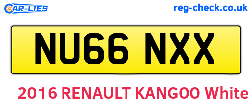 NU66NXX are the vehicle registration plates.
