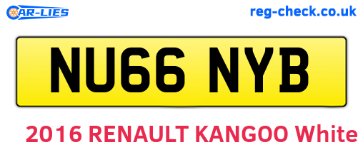 NU66NYB are the vehicle registration plates.
