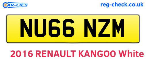 NU66NZM are the vehicle registration plates.