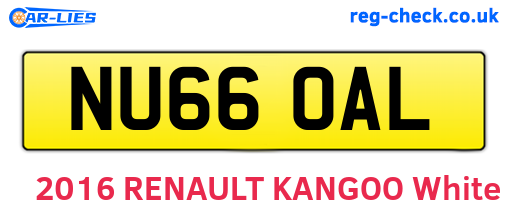 NU66OAL are the vehicle registration plates.