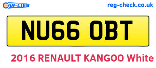 NU66OBT are the vehicle registration plates.