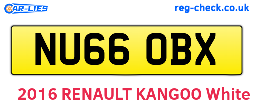 NU66OBX are the vehicle registration plates.