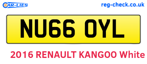 NU66OYL are the vehicle registration plates.