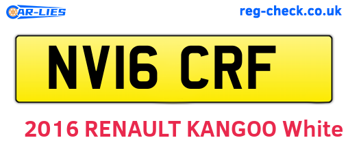 NV16CRF are the vehicle registration plates.