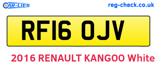 RF16OJV are the vehicle registration plates.