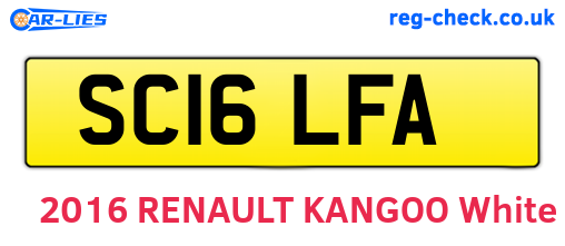 SC16LFA are the vehicle registration plates.