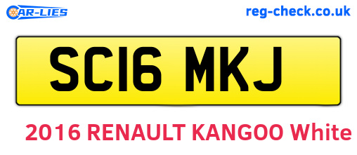 SC16MKJ are the vehicle registration plates.