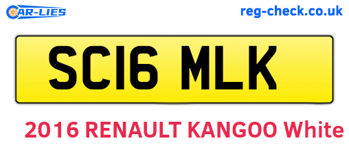 SC16MLK are the vehicle registration plates.