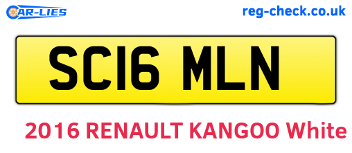 SC16MLN are the vehicle registration plates.