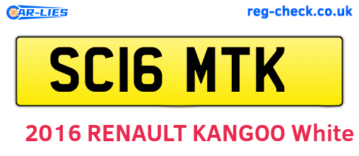 SC16MTK are the vehicle registration plates.