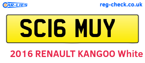 SC16MUY are the vehicle registration plates.