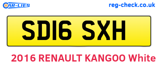 SD16SXH are the vehicle registration plates.