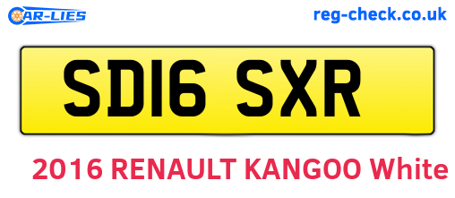 SD16SXR are the vehicle registration plates.