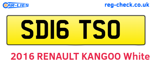 SD16TSO are the vehicle registration plates.